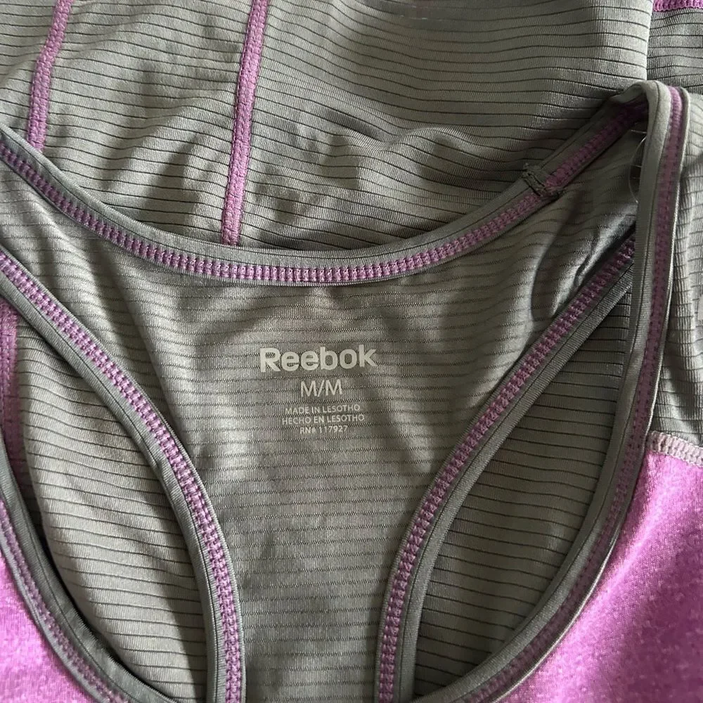 Reebok Women's New Purple & Gray Athletic Tank Top Size Medium - Picture 7 of 11